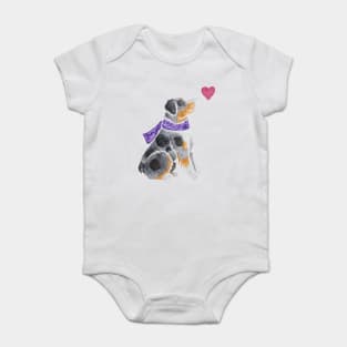 Watercolour Australian Shepherd Baby Bodysuit